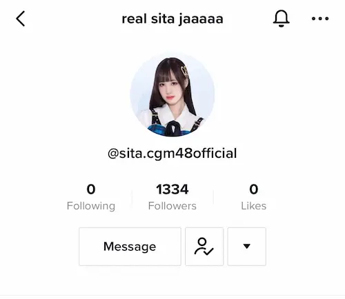 Sita TikTok Account (First)